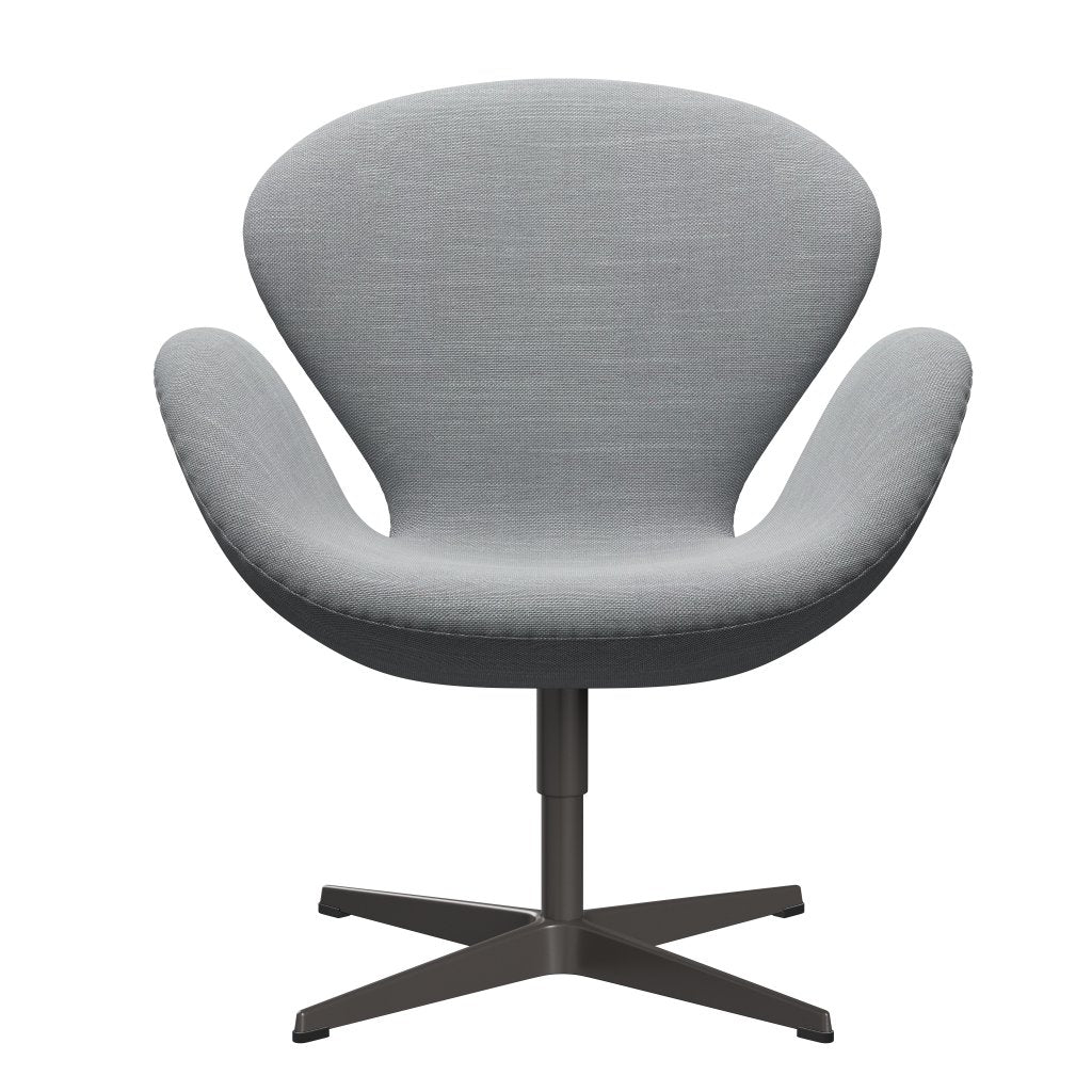 Sedia fritz Hansen Swan Lounge, grafite calda/grigio chiaro/blu chiaro