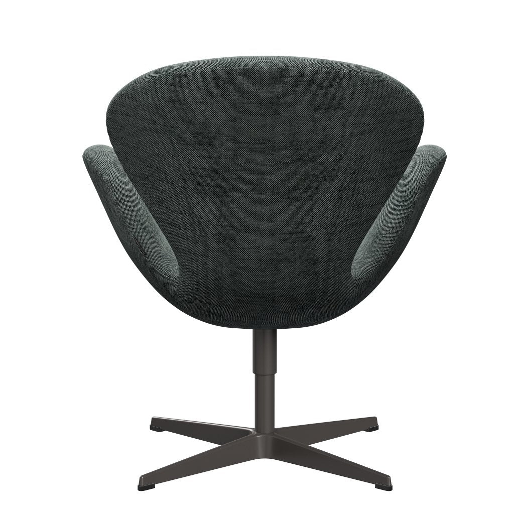 Fritz Hansen Chaise salon de cygne, graphite chaud / sunniva noir / blanc