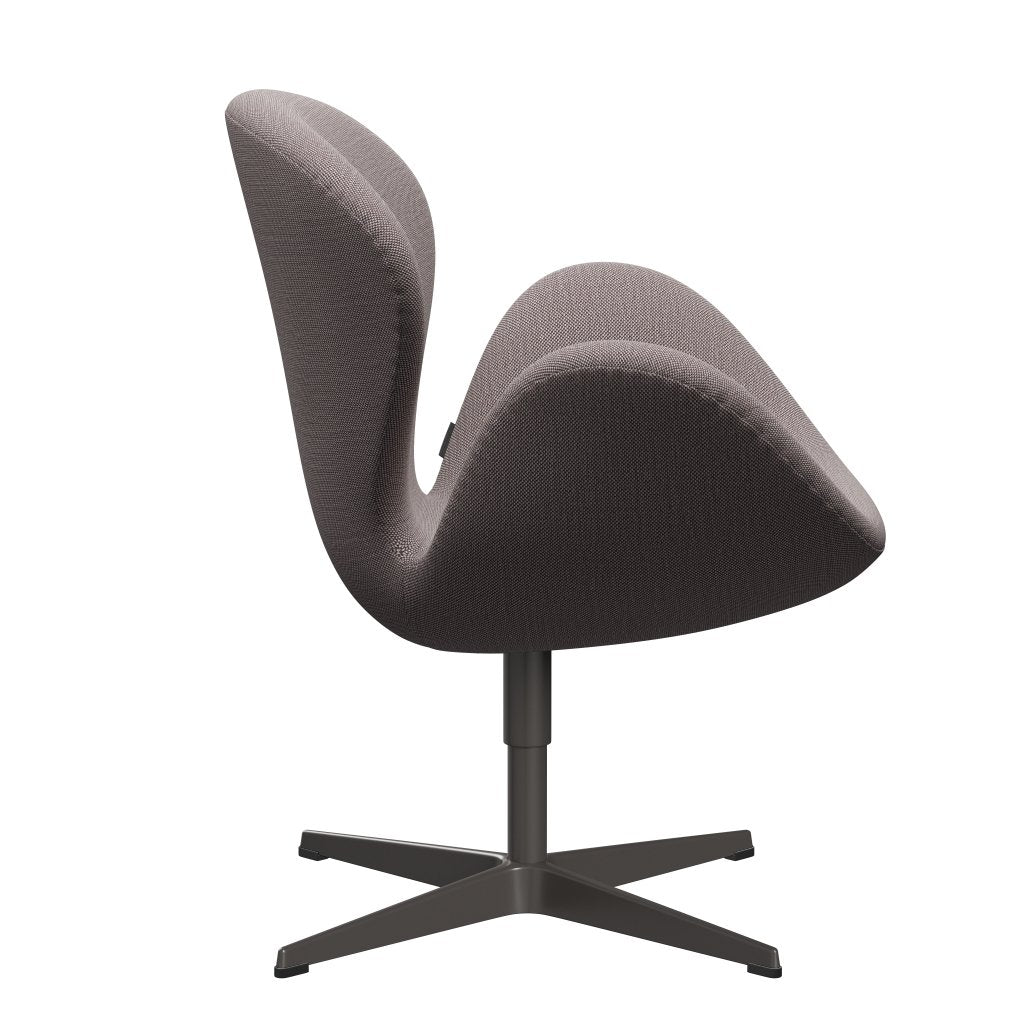 Fritz Hansen Swan Lounge Stuhl, warmer Graphit/Sunniva White/Violet