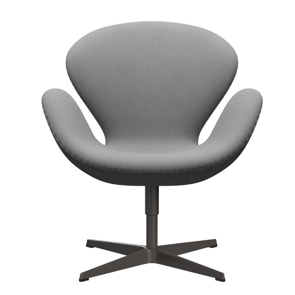 Fritz Hansen Chaise salon de cygne, graphite chaud / tonus gris clair