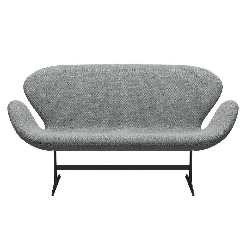 Fritz Hansen Svan sofa 2 sæder, brun bronze/hallingdal hvid grå