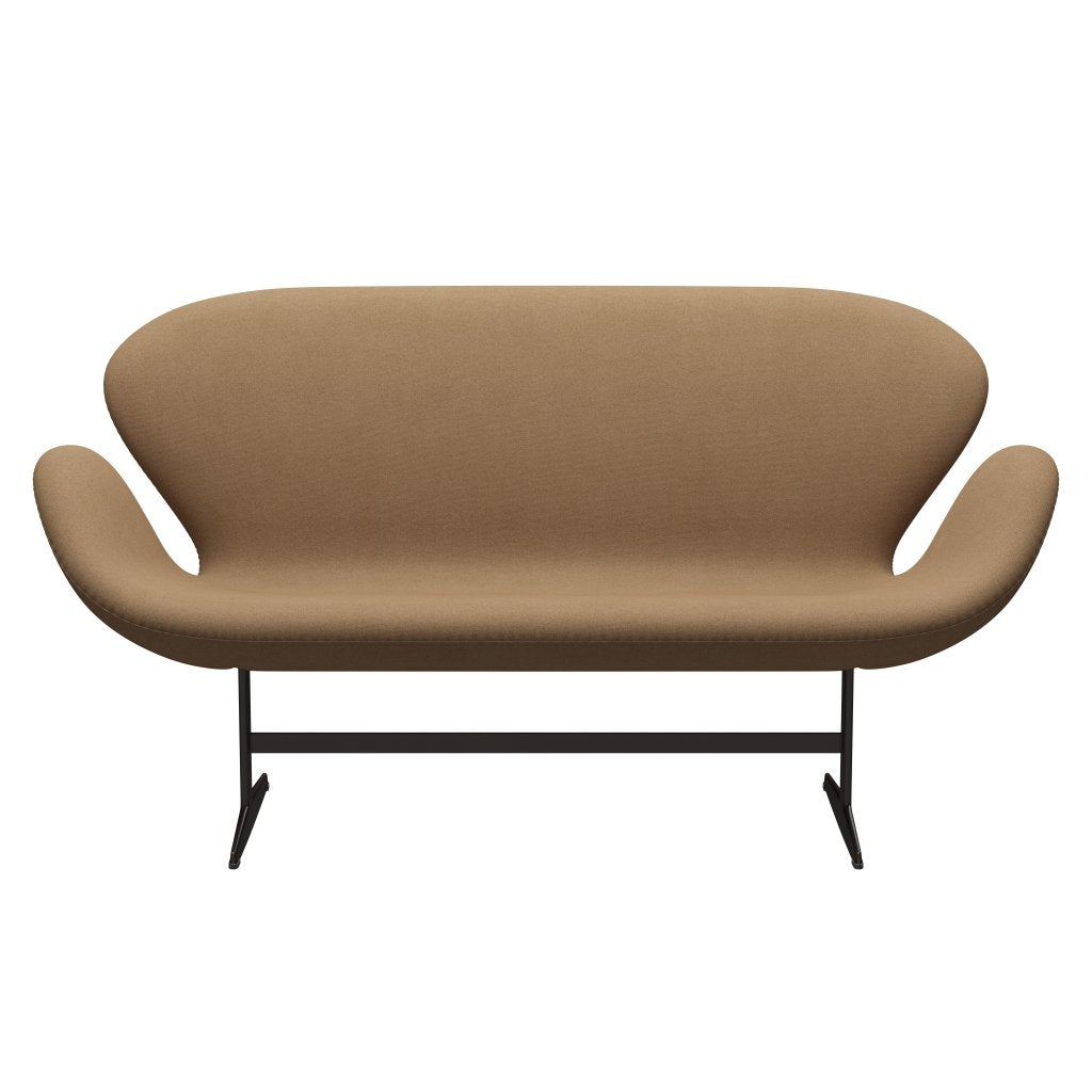 Fritz Hansen Svan soffa 2 -sits, brun brons/tonus kamel