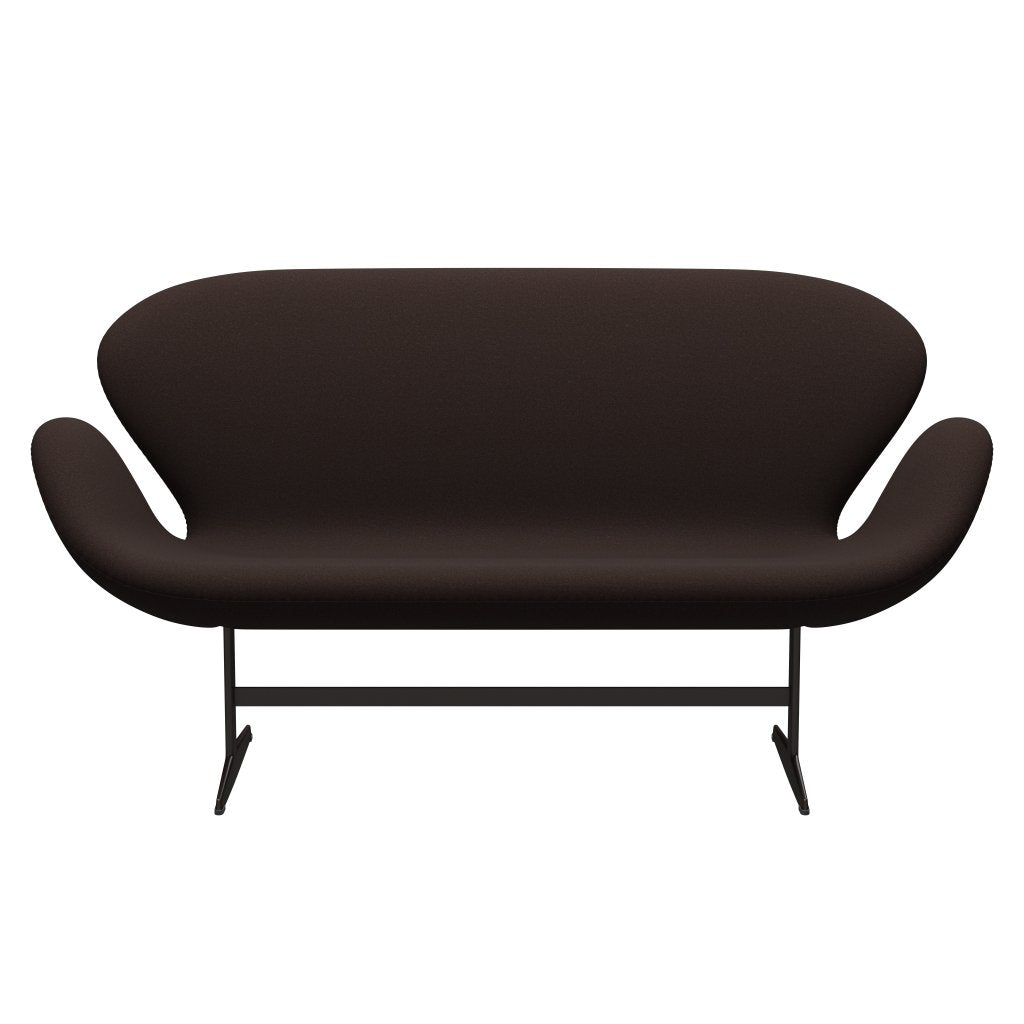 Fritz Hansen Svan sofa 2 sæder, brun bronze/tonus mørkebrun