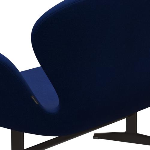 Fritz Hansen Swan divano 2 posti, bronzo marrone/tono blu reale