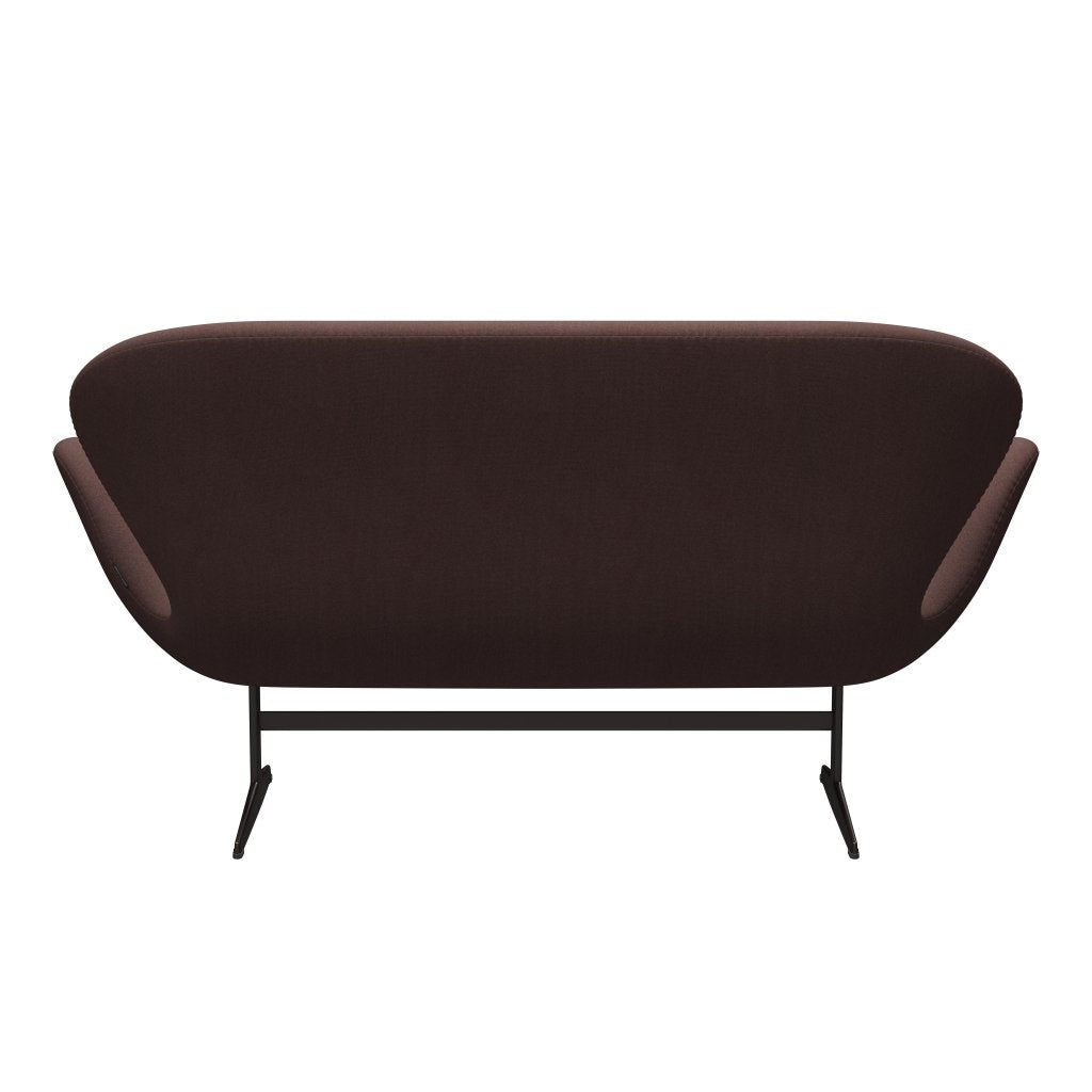 Fritz Hansen Swan -Sofa 2 -Sitzer, braune Bronze/Tonus violett grau
