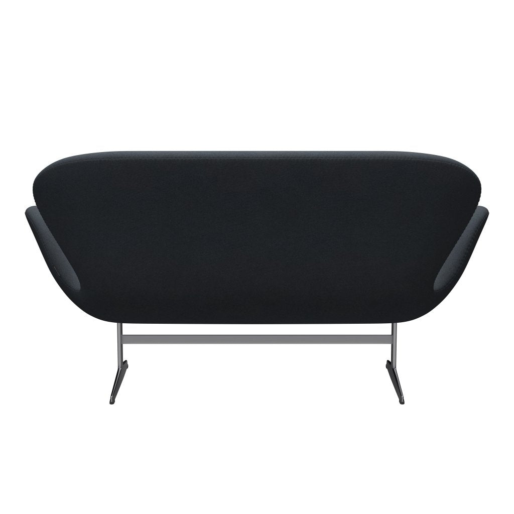 Fritz Hansen Svan soffa 2 -sits, satin borstad aluminium/tonus mörkgrå