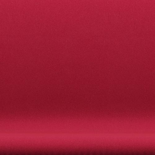 Fritz Hansen Swan Sofa 2 -sæder, satin børstet aluminium/tonus kirsebær