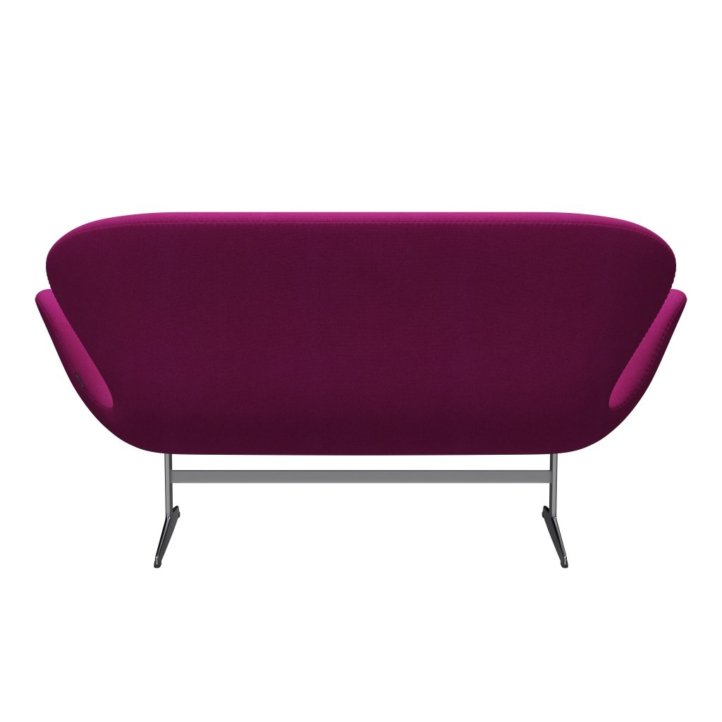 Fritz Hansen Swan divano 2 posti, alluminio spazzolato in raso/tonus rosa