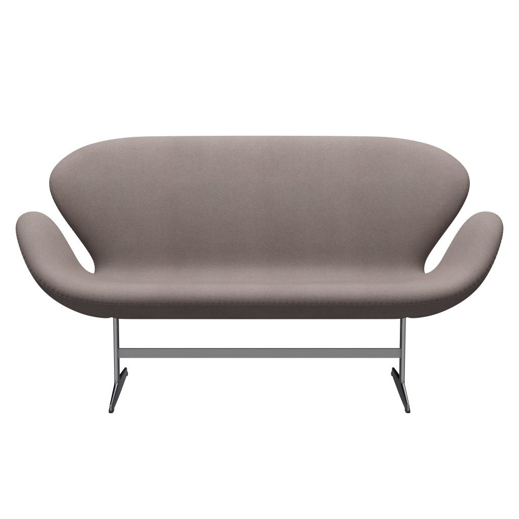 Fritz Hansen Swan divano 2 posti, sabato in alluminio spazzolato in raso/sabbia polverosa