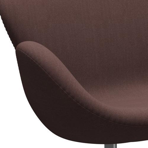 Fritz Hansen Swan Sofa 2 Seater, Satin Brushed Aluminium/Tonus Violet Grey