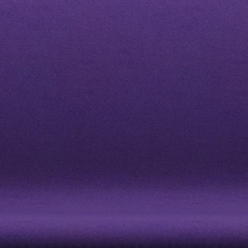 Fritz Hansen Swan Sofá 2 plazas, aluminio cepillado con satén/tonus violeta