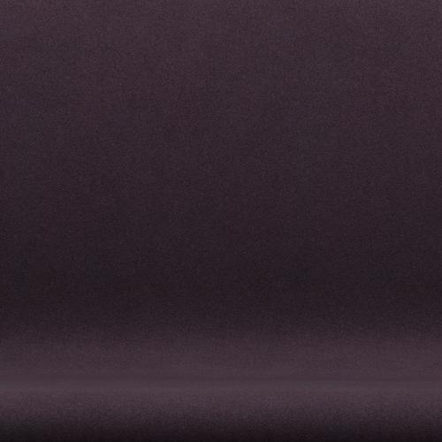 Fritz Hansen Swan Sofa 2 -zits, zwart gelakt/tonus aubergine