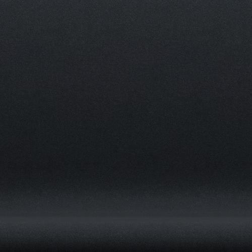 Fritz Hansen Swan Sofa 2 -sæder, sort lakeret/tonus mørk aubergine