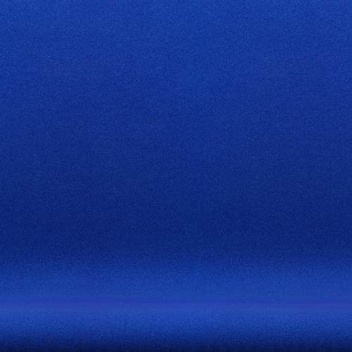 弗里茨·汉森·天鹅沙发2座位，黑色漆/托努斯浅蓝色