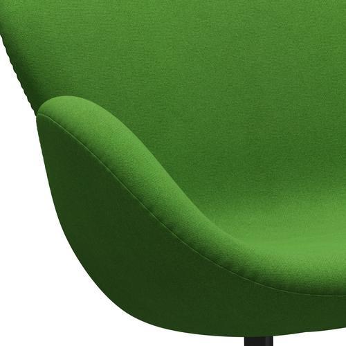 Fritz Hansen Swan Sofá 2 plazas, negro lacado/tono verde claro