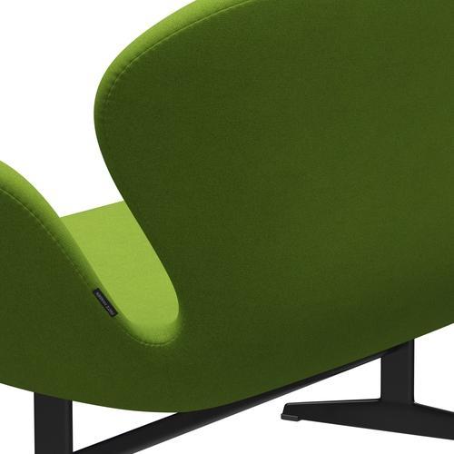 Fritz Hansen Swan Sofa 2 Seater, Black Lacquered/Tonus Lime