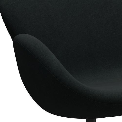 Fritz Hansen Swan Sofa 2 Seater, Black Lacquered/Tonus Black