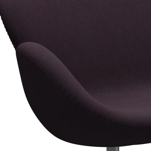 Fritz Hansen Swan Sofa 2 -sæder, sølvgrå/tonus aubergine