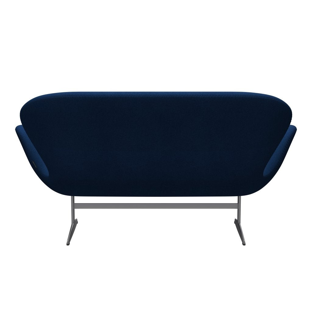 Fritz Hansen Swan Sofa 2 Seater, Silver Grey/Tonus Dark Coral Blue