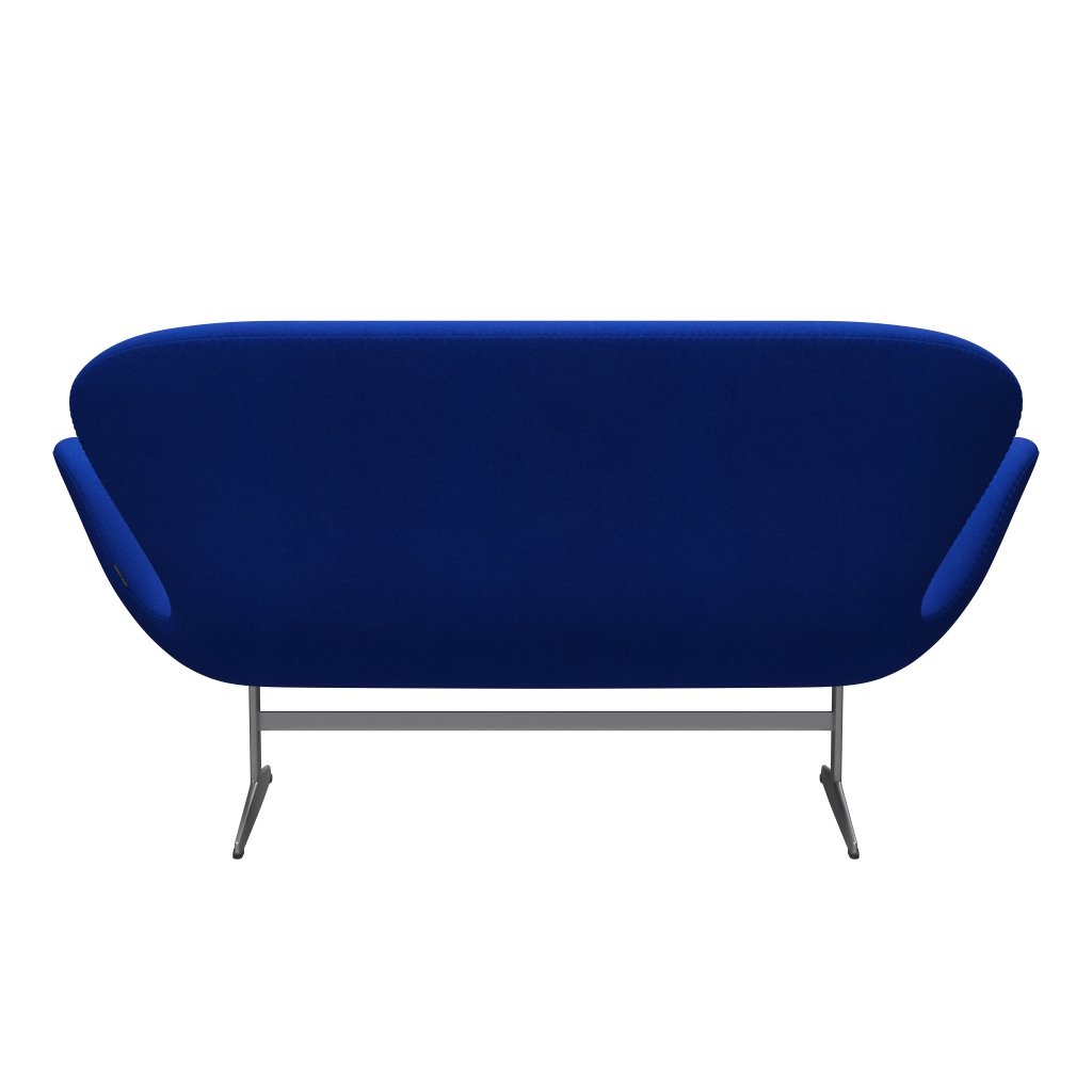 Fritz Hansen Svan soffa 2 -sits, silvergrå/tonus ljusblå