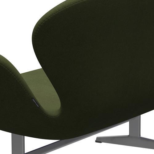 Fritz Hansen Swan Sofa 2 Seater, Silver Grey/Tonus Military Green
