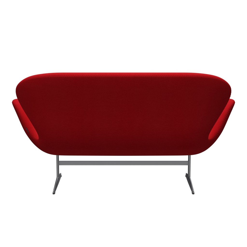 Fritz Hansen Swan Sofa 2 Seater, Silver Grey/Tonus Red