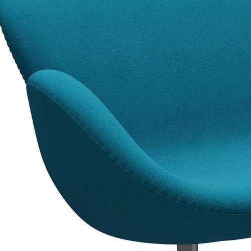 Fritz Hansen Swan Sofa 2 Seater, Silver Grey/Tonus Turquoise