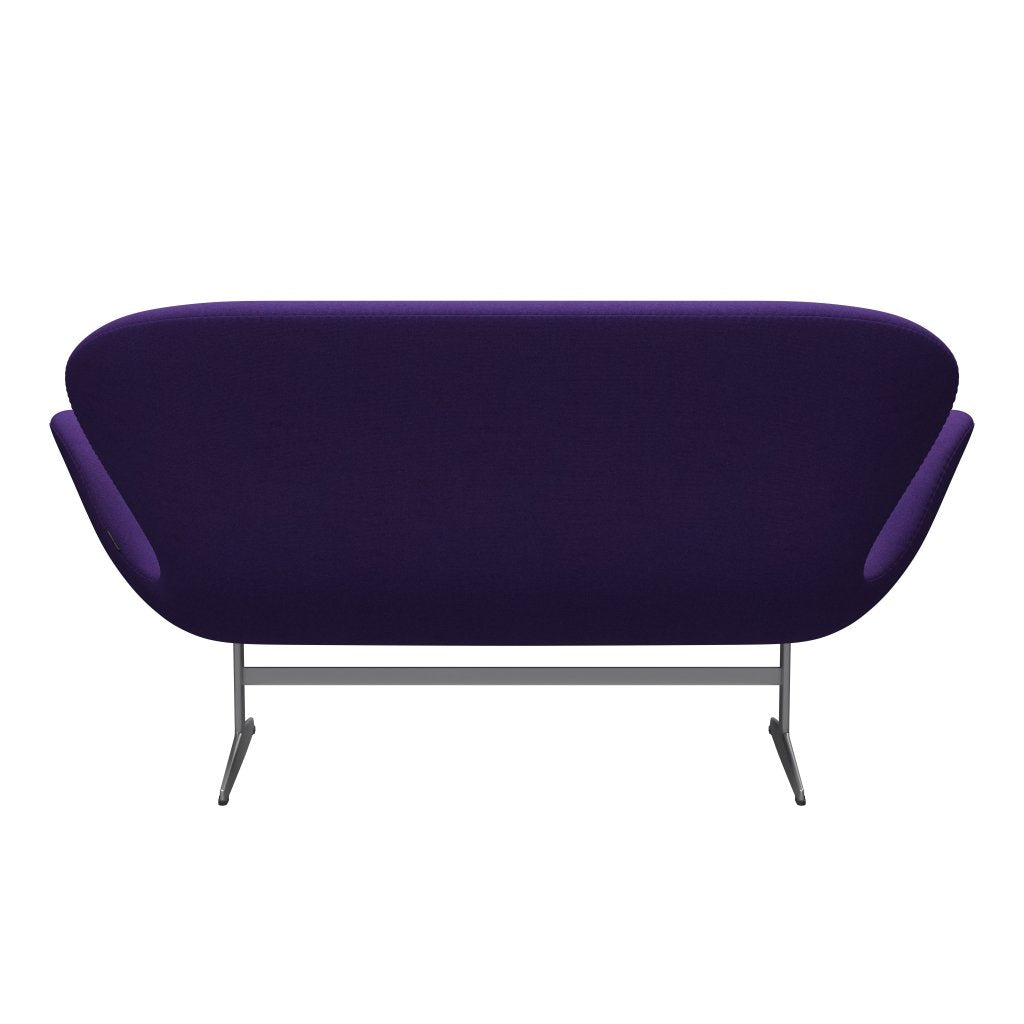 Fritz Hansen Swan -Sofa 2 -Sitzer, Silbergrau/Tonus Violett