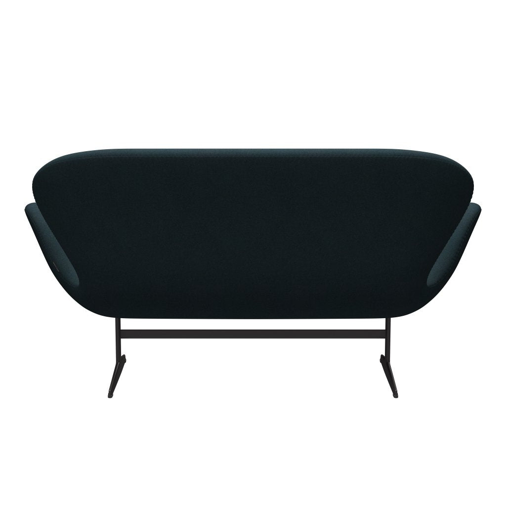 Fritz Hansen Svan soffa 2 -sits, varm grafit/tonus mörkgrön