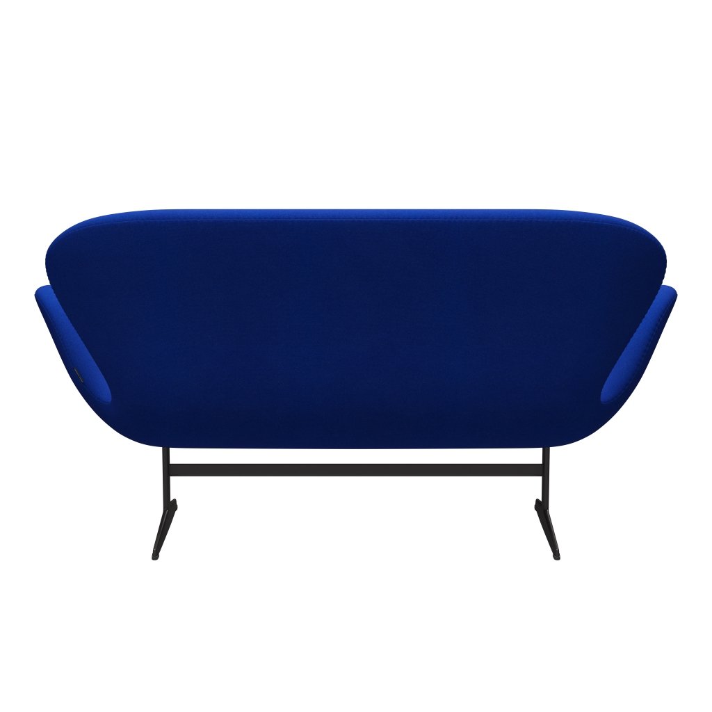 弗里茨·汉森·天鹅沙发2座位，温暖的石墨/托努斯浅蓝色