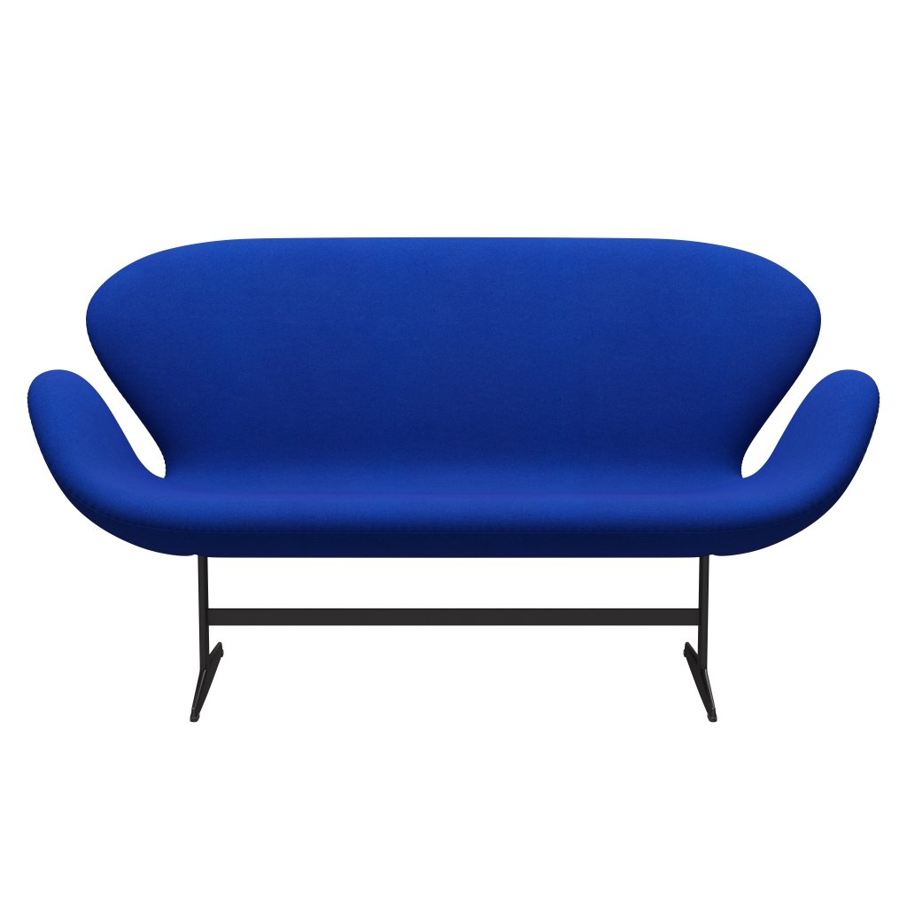Fritz Hansen Swan divano 2 posti, grafite calda/tonus azzurro