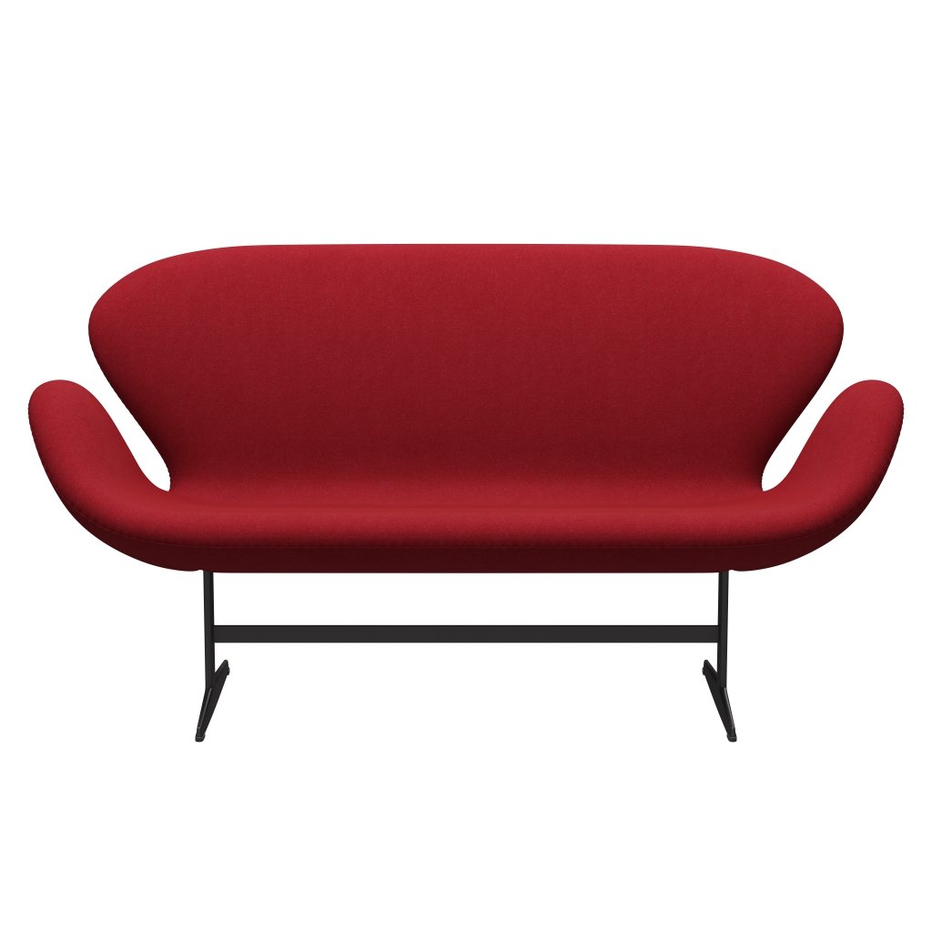 Fritz Hansen Joutsen sohva 2 -paikkainen, lämmin grafiitti/tonus kevyt Bordeaux