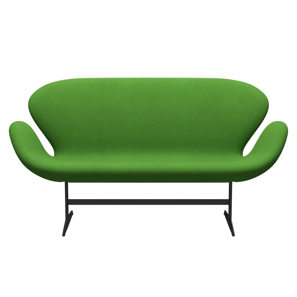 Fritz Hansen Svan soffa 2 -sits, varm grafit/tonus ljusgrön