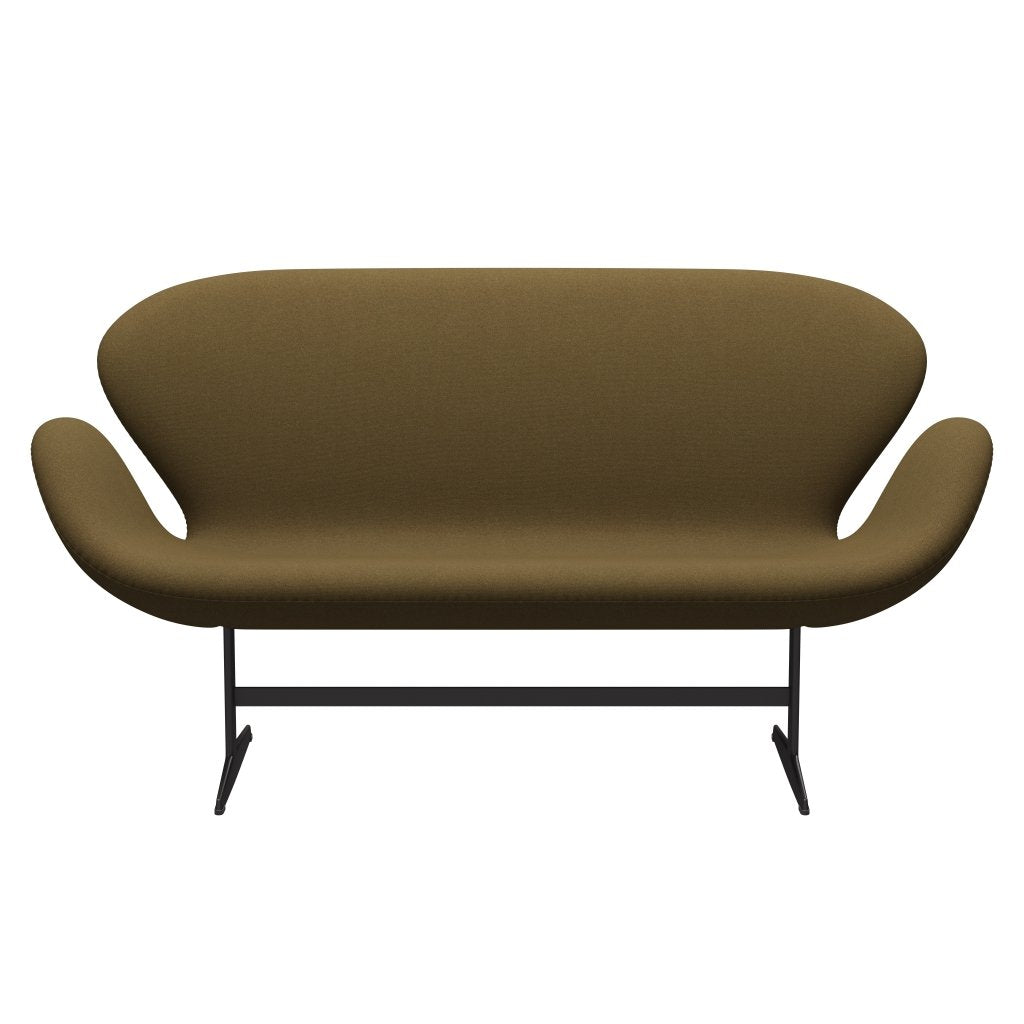 Fritz Hansen Svan soffa 2 -sits, varm grafit/tonus khaki grön