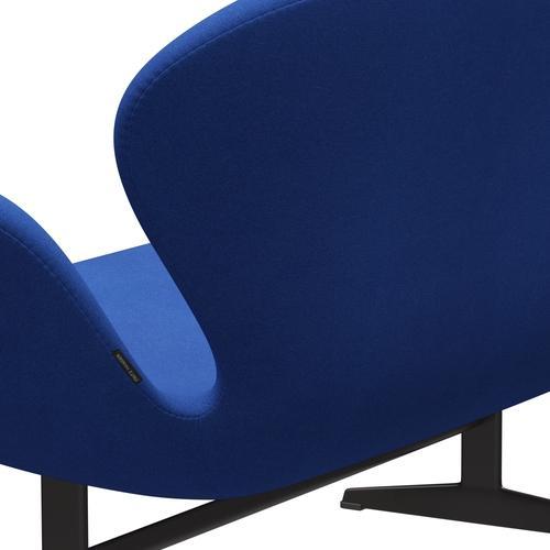 Fritz Hansen Swan沙发2座位，温暖的石墨/吨薰衣草蓝色