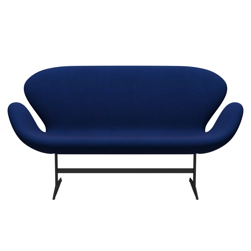 Fritz Hansen Joutsen sohva 2 -paikkainen, lämmin grafiitti/tonus kuninkaallinen sininen