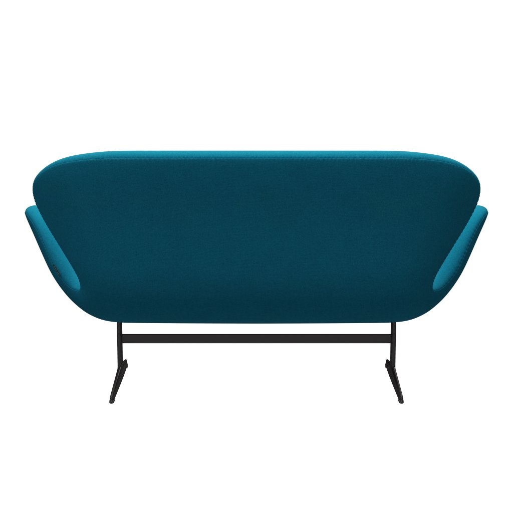 Fritz Hansen Swan Sofa 2 -zits, warme grafiet/tonus turquoise