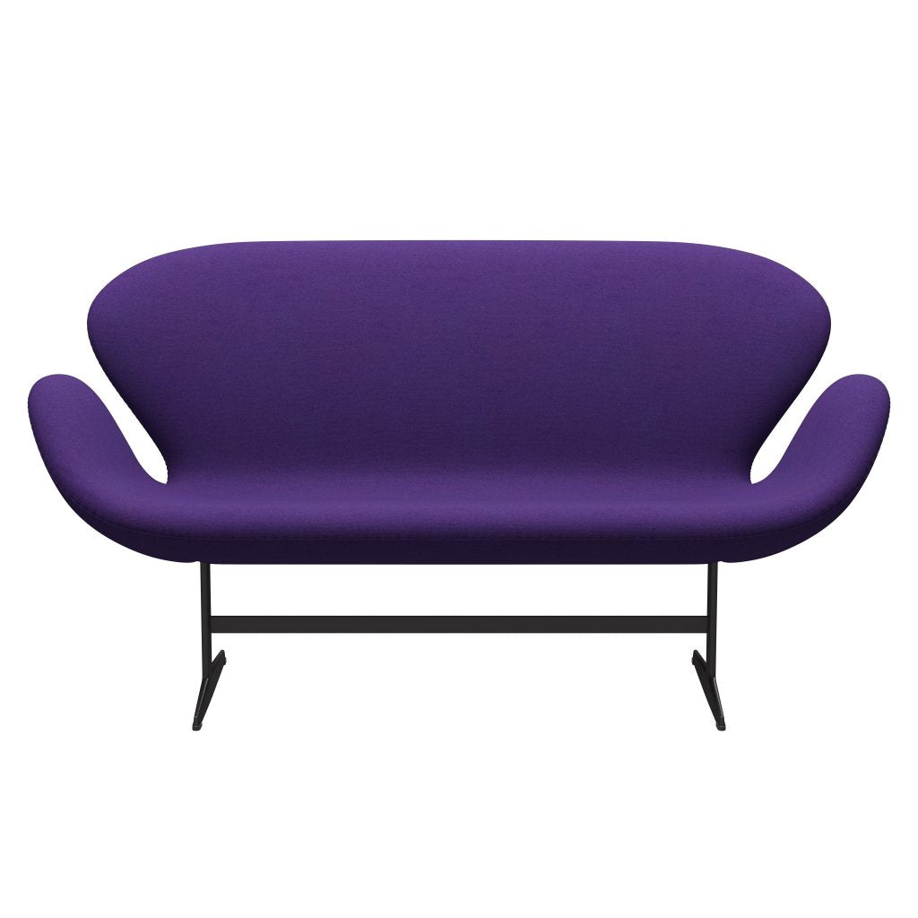 Fritz Hansen Swan -Sofa 2 -Sitzer, warmer Graphit/Tonus Violett