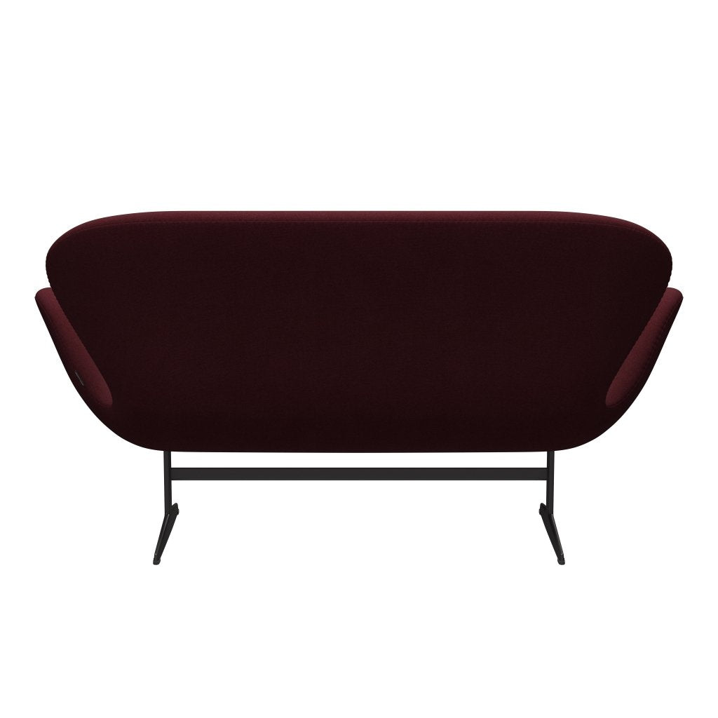 Fritz Hansen Joutsen sohva 2 -paikkainen, lämmin grafiitti/tonus viini punainen