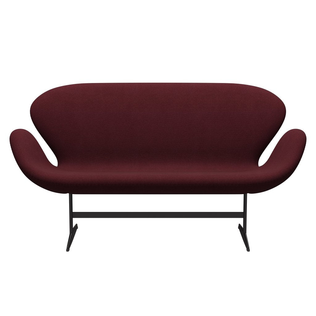 Fritz Hansen Swan Sofa 2 Seater, Warm Graphite/Tonus Wine Red