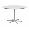 Fritz Hansen Table à manger circulaire Ø120 cm, gris blanc / argent