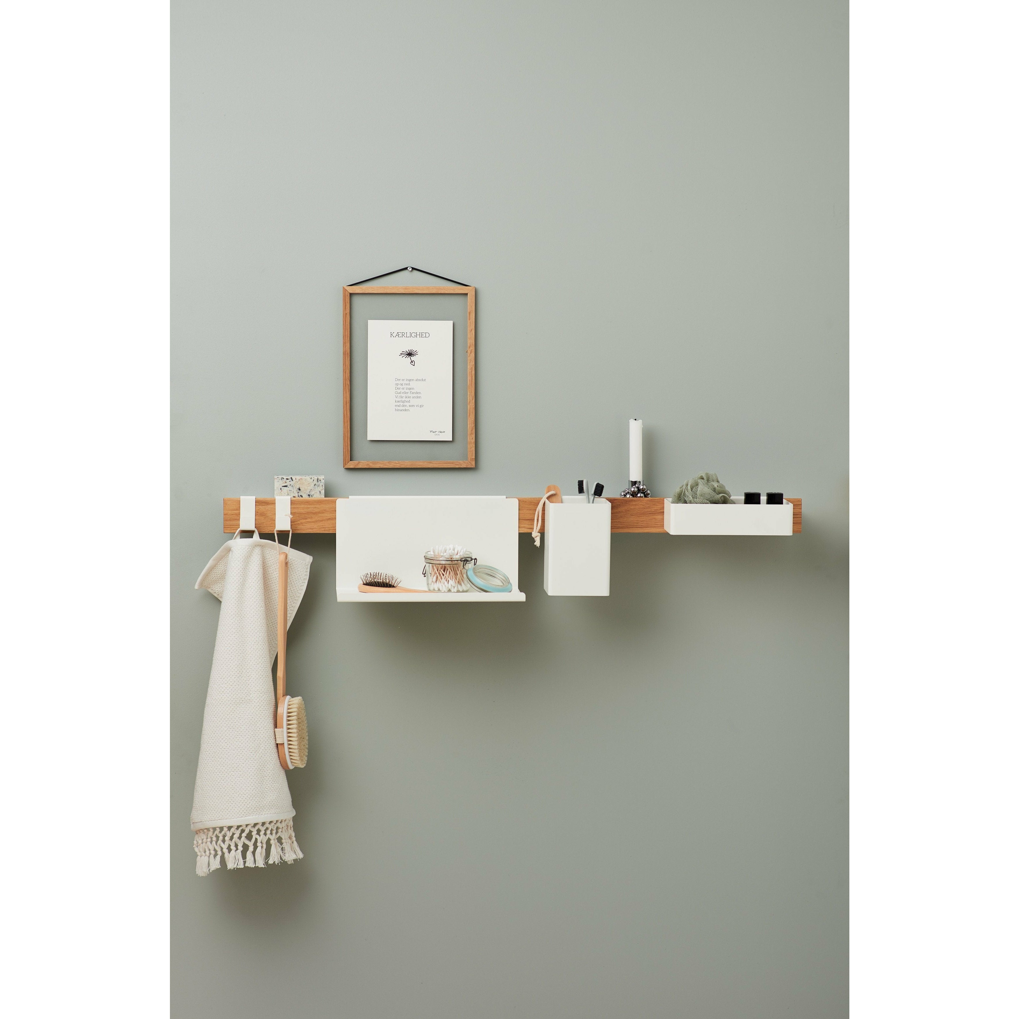 Gejst Table d'appoint à étagère flexible blanc, 13 cm