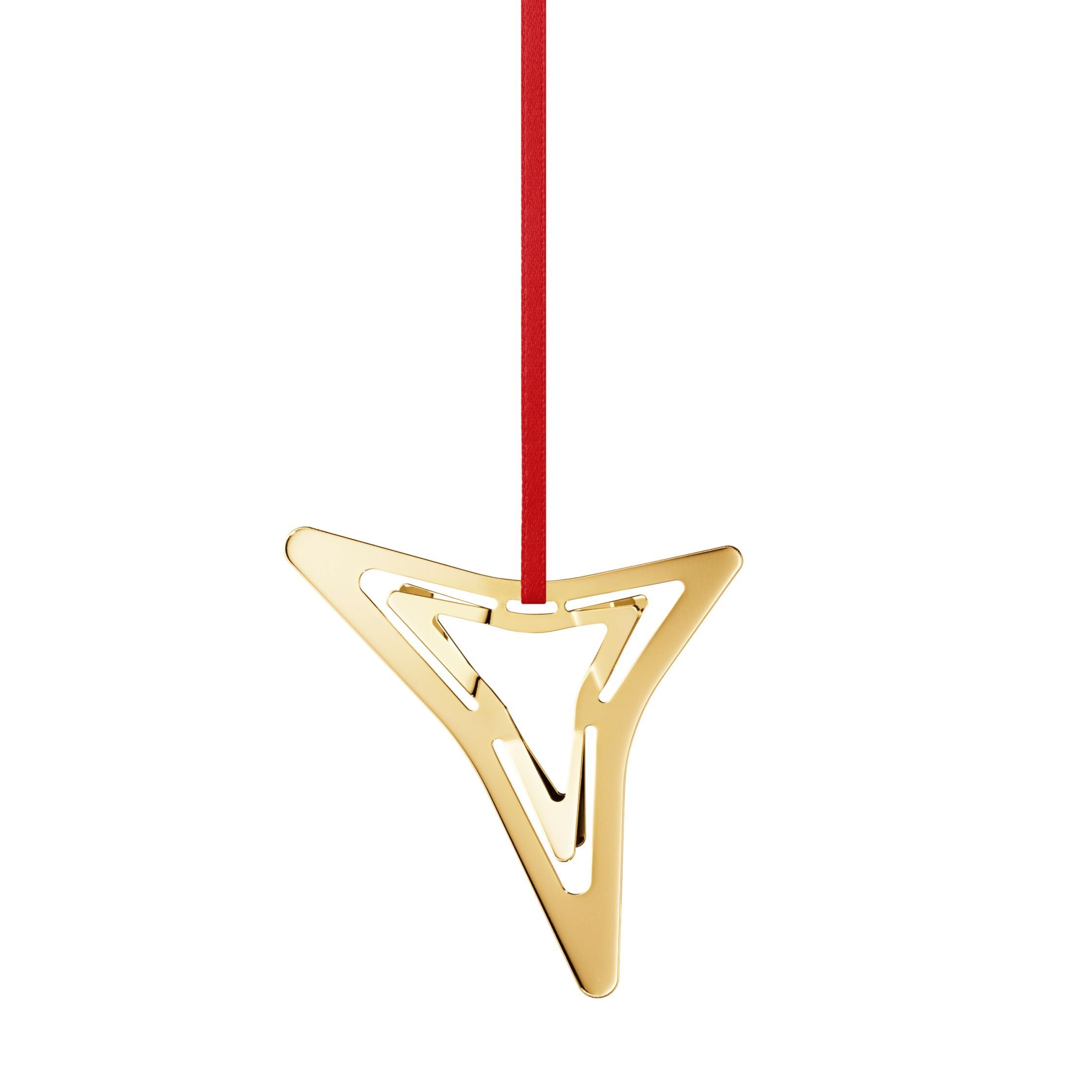 乔治·詹森（Georg Jensen）圣诞节装饰品三角星，镀金
