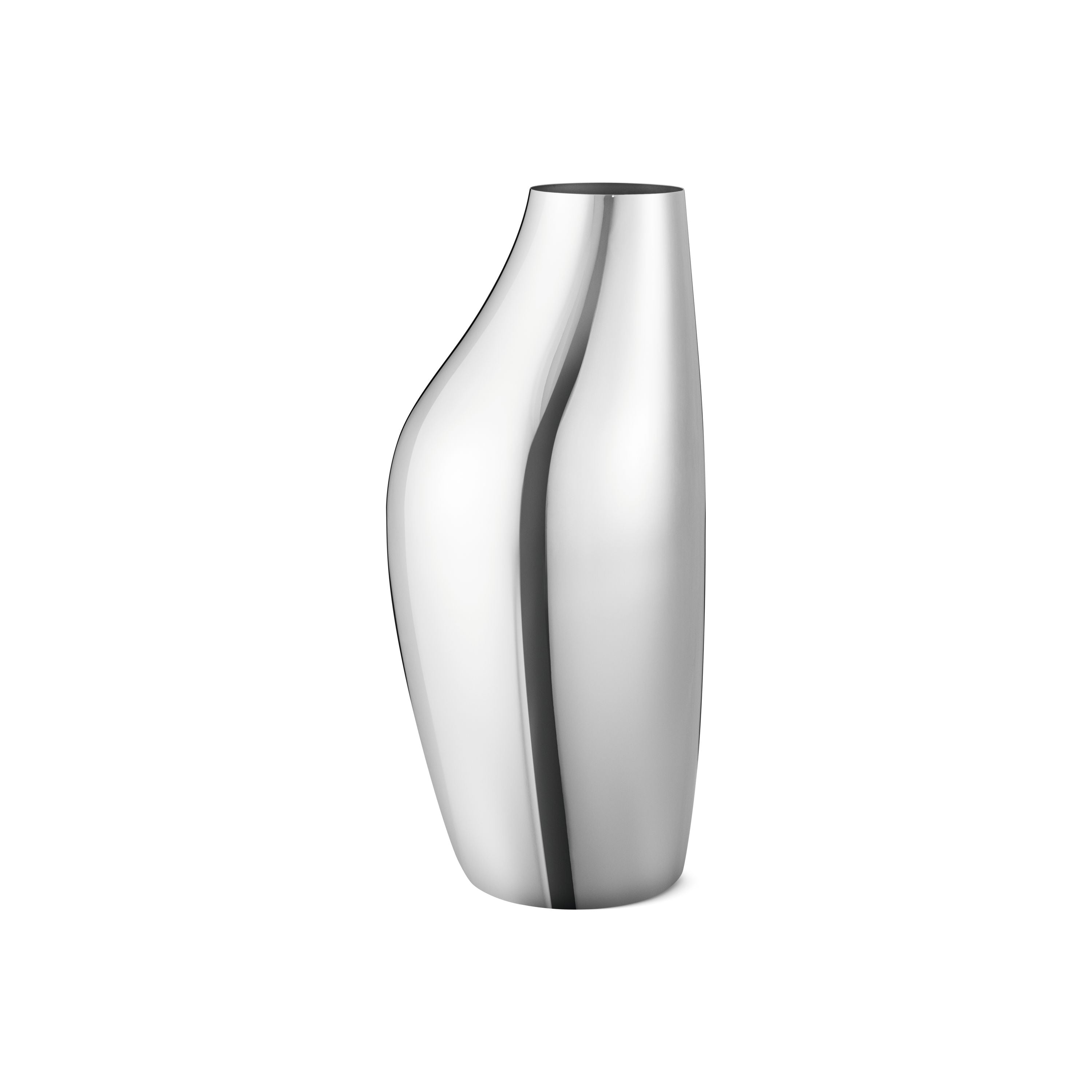 Georg Jensen Sky Floor Vase, Stainless Steel, Mirror