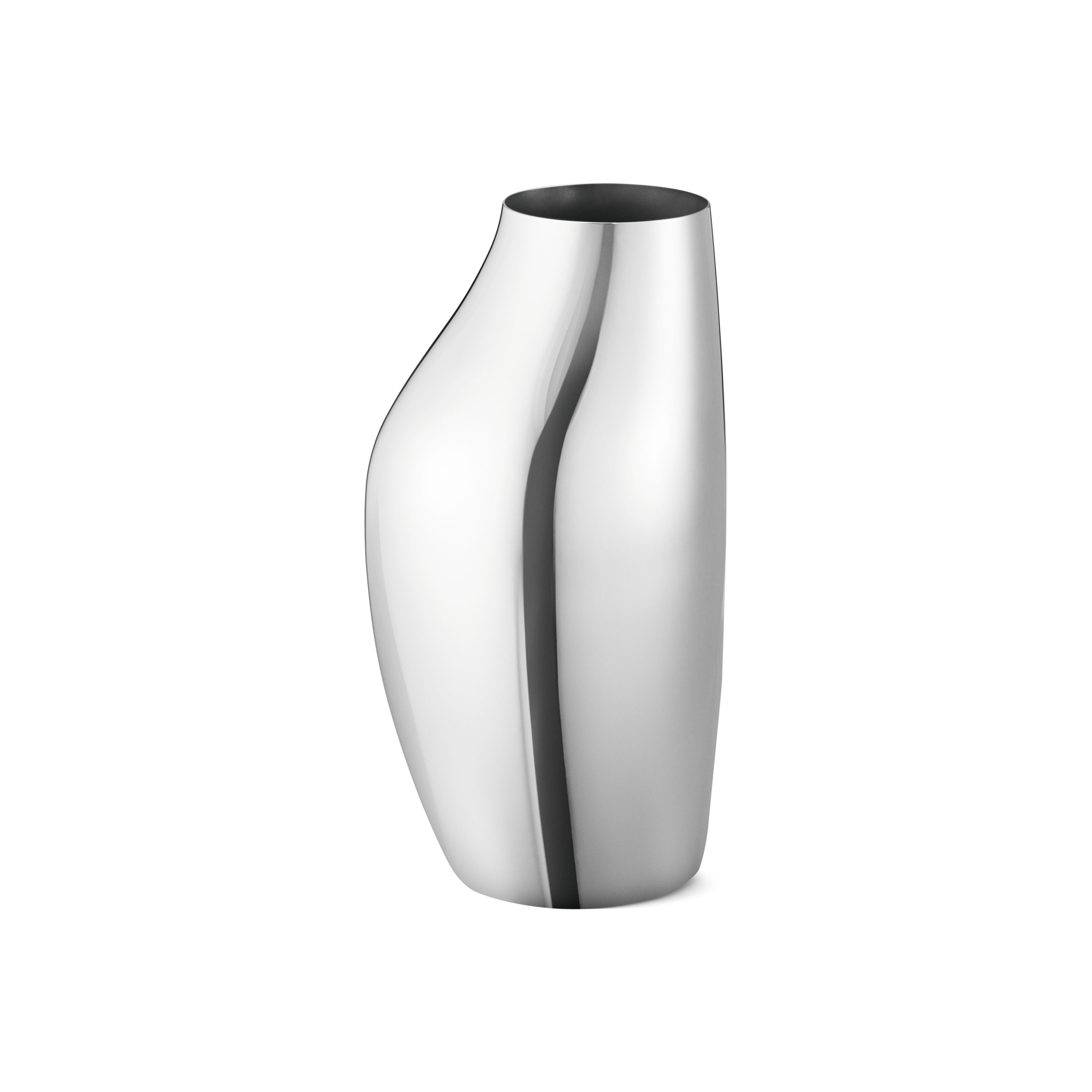 Georg Jensen Sky Vase, rustfrit stål, spejl, H270 mm