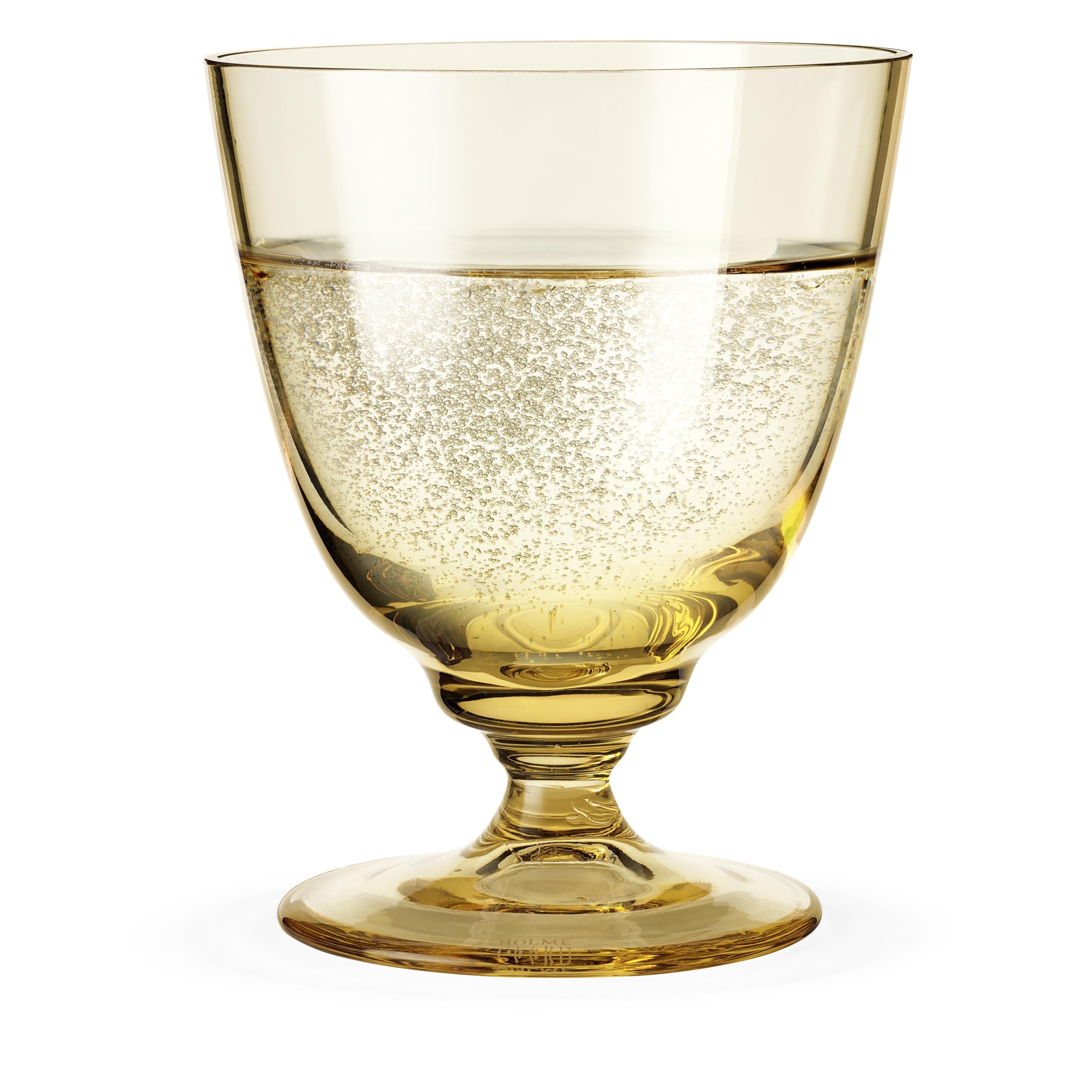 Holmegaard Flow Goblet Glass 35 Cl，琥珀色