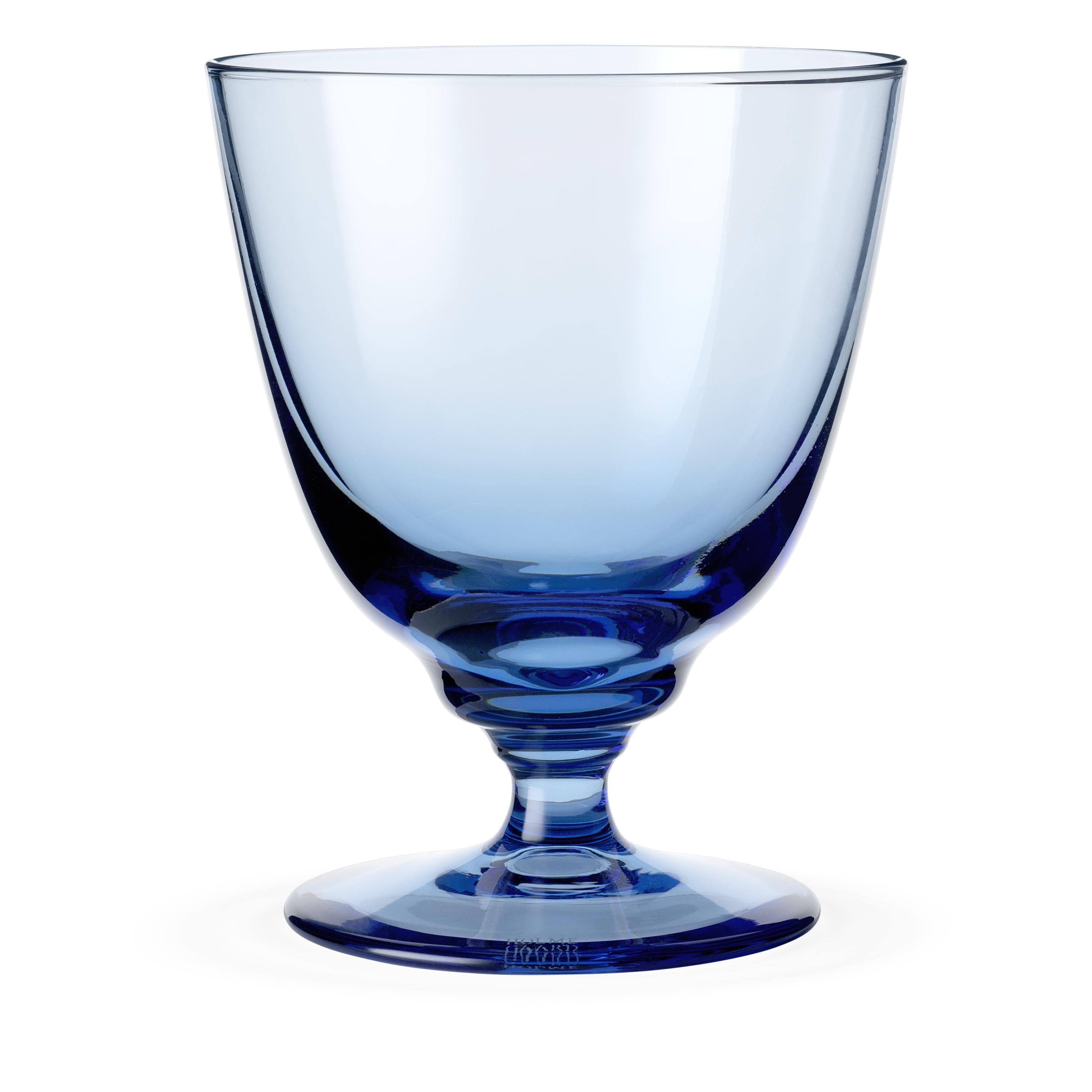 Holmegaard Flow Becher Glas 35 Cl, Blau