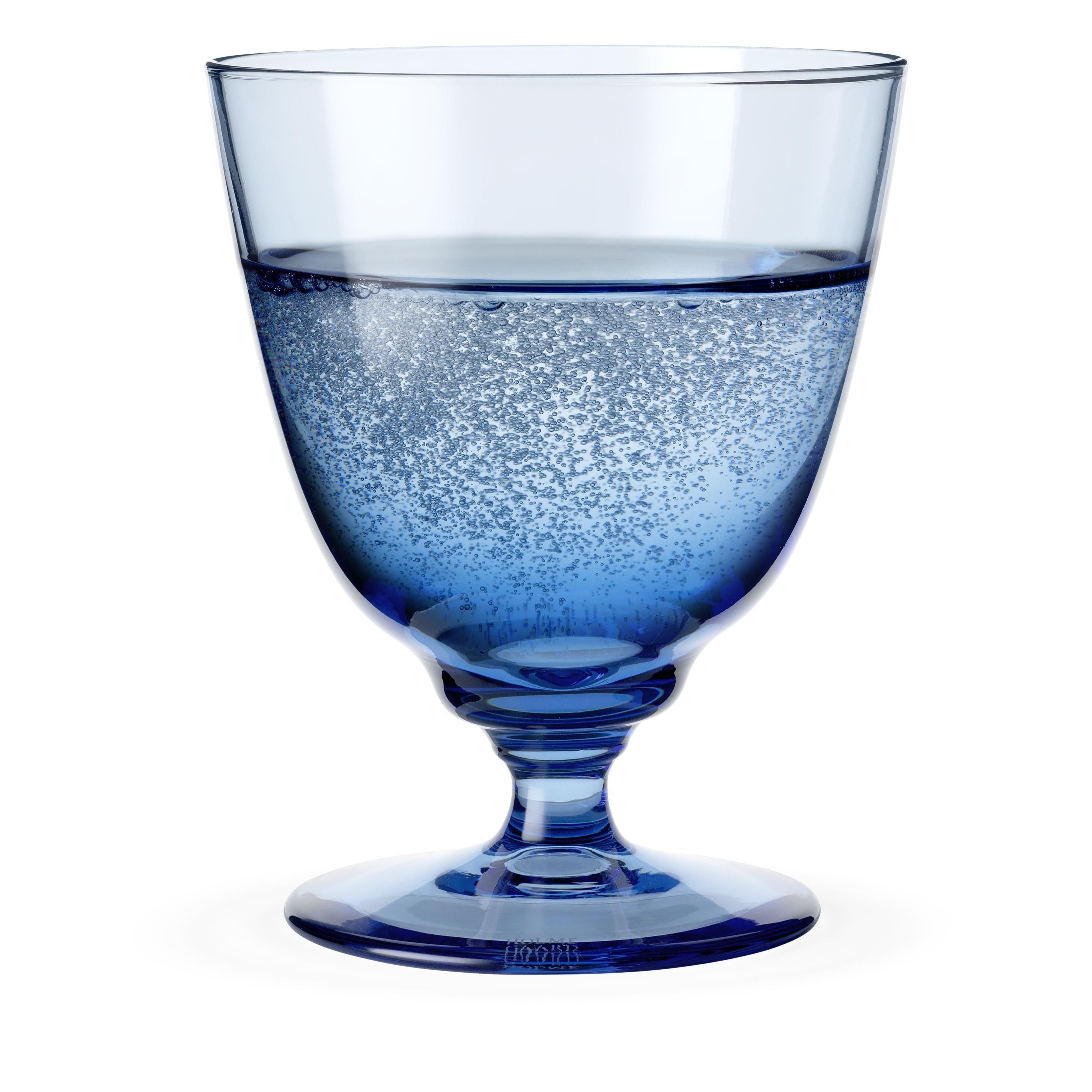 Holmegaard Flow Goblet Glass 35 Cl，蓝色