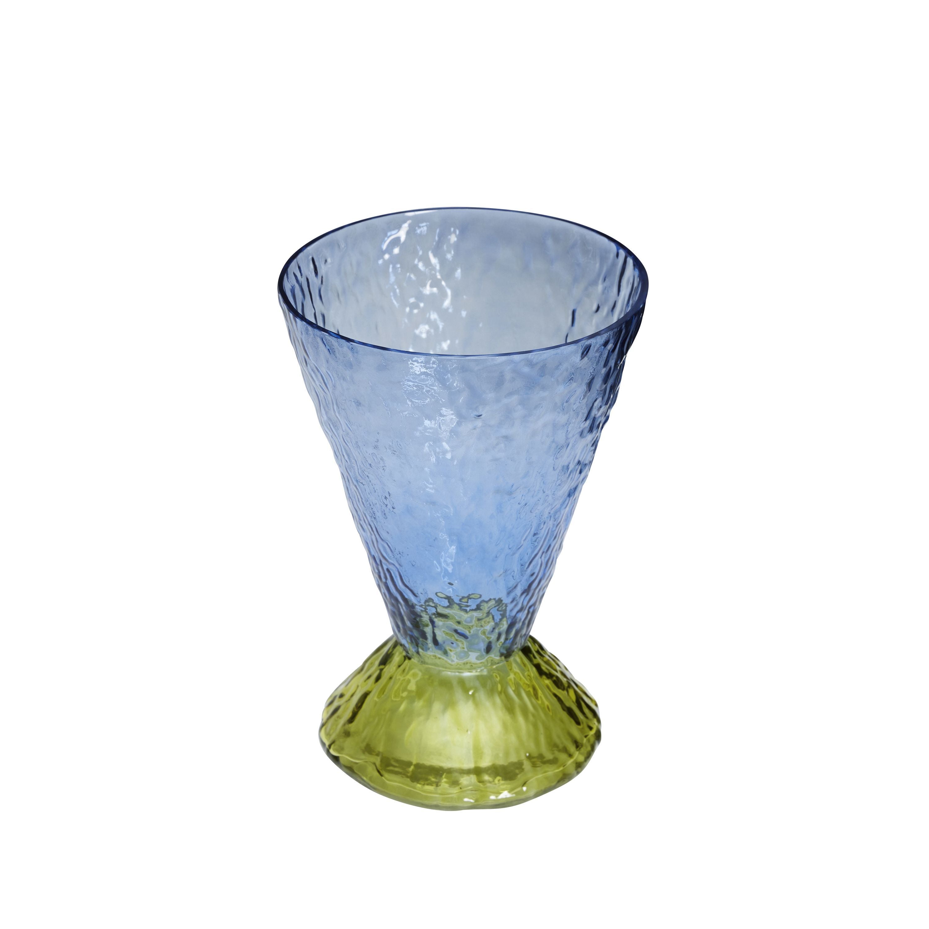 Hübsch Vase abyss, bleu clair / olive