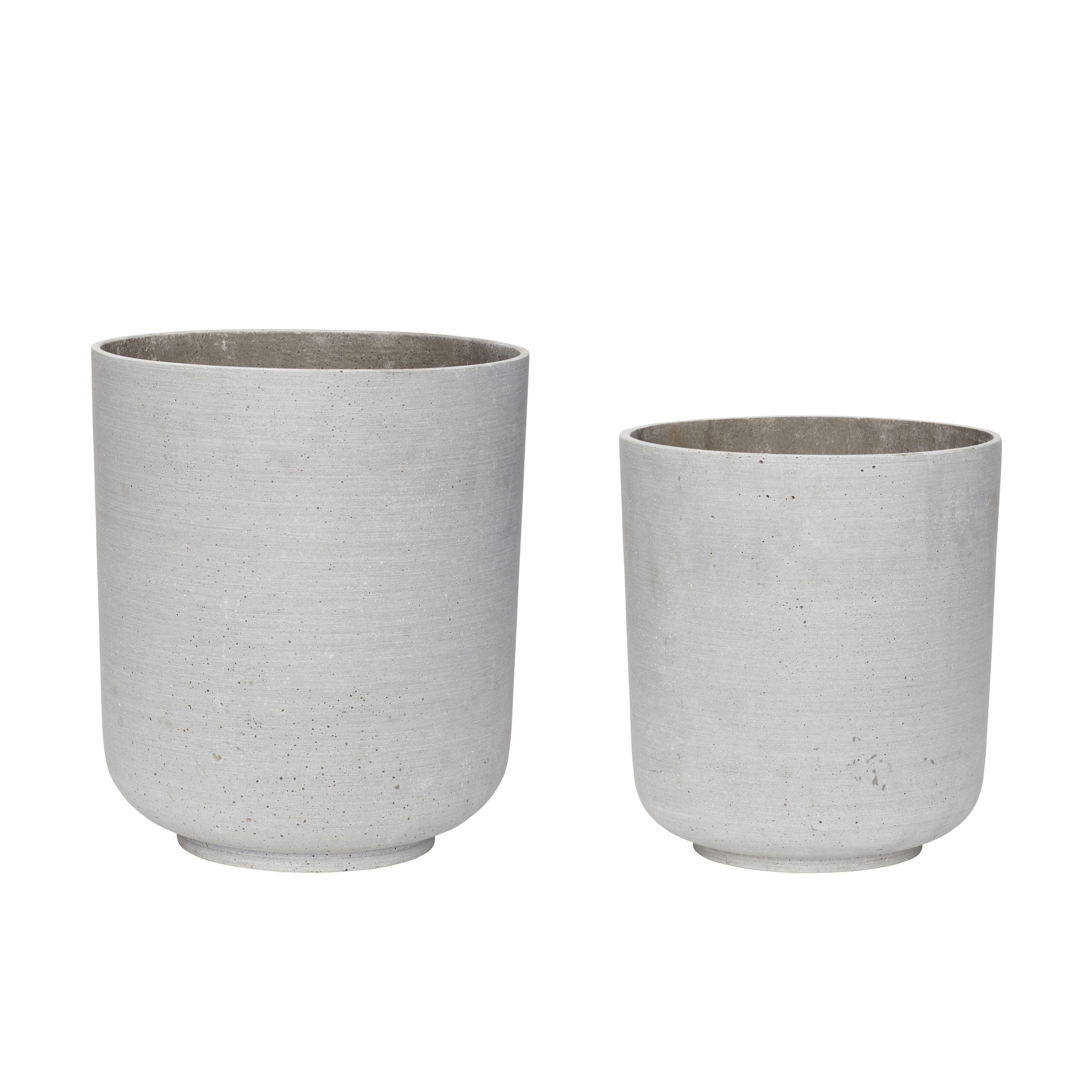 Hübsch tra i vasi set di 2, grigio chiaro